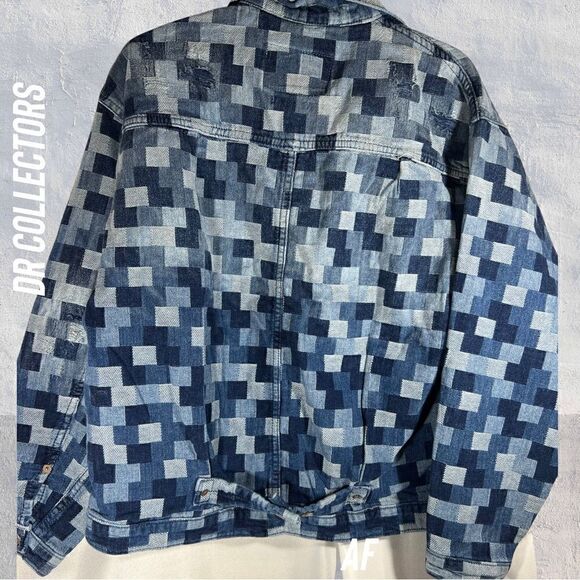DR COLLECTORS JACQUARD DENIM JACKET NEW NWT S & M - Picture 4 of 10